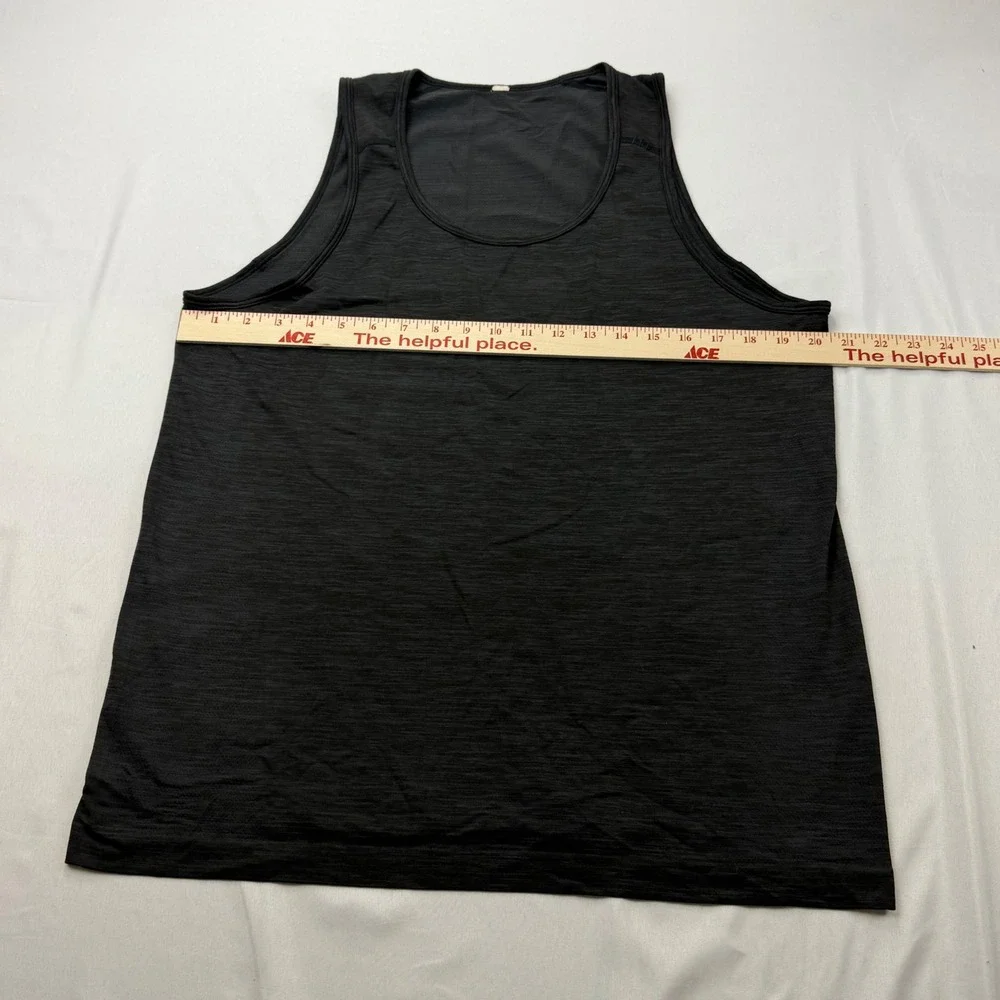 Lululemon Metal Vent Tech Tank Mens M Black Heathered Sleeveless Athletic Top